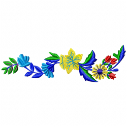 Flowers And Tree Embroidery Design 7